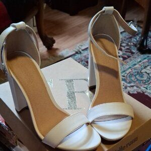 Charlotte Russe White Ankle Strap Heels